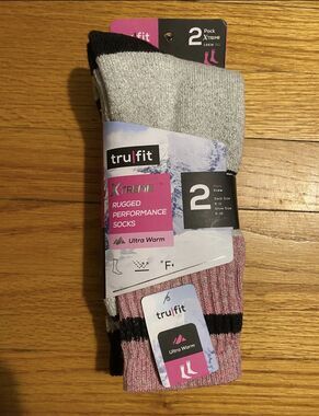Tru Fit Womens XTREME Rugged Performance Thermal Crew Socks (2 Pairs)